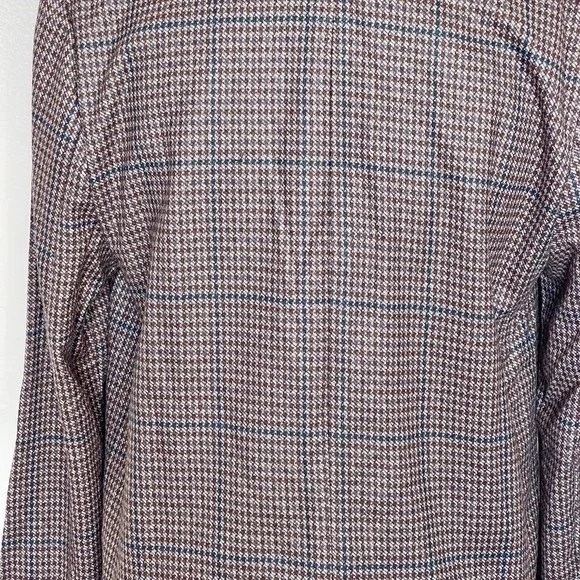 Sanctuary Daily Oxford Blazer Jacket Medium Single Button Plaid Preppy Workday - Picture 8 of 15